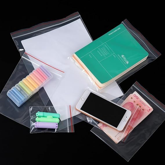 JPPL Zip Lock Pouches Transparent Resealable Durable Square Zip Lock Bags for Food Storage Jewelry Accessories and Home Use | Reusable Storage Pouches for Kitchen Office Travel.5x7-100Pack - Image 2
