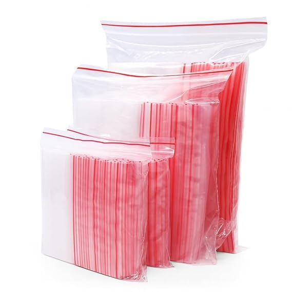 JPPL Zip Lock Pouches Transparent Resealable Durable Square Zip Lock Bags for Food Storage Jewelry Accessories and Home Use | Reusable Storage Pouches for Kitchen Office Travel.5x7-100Pack - Image 1