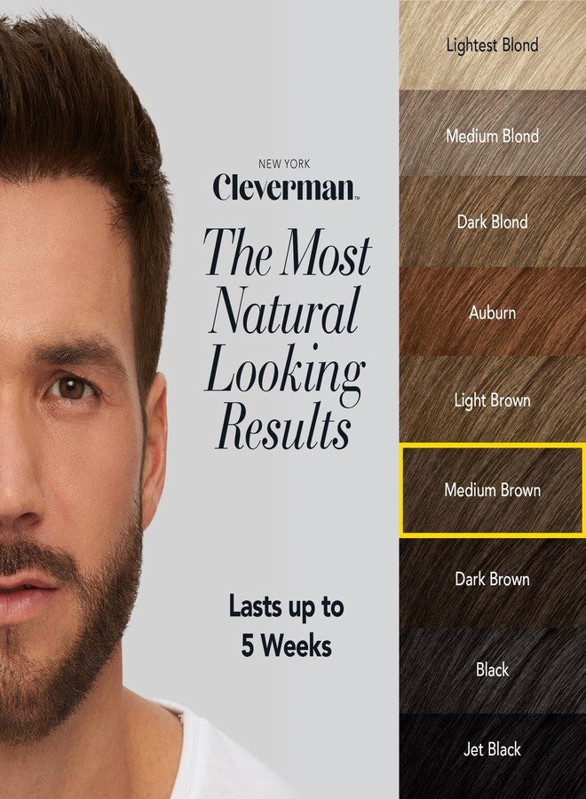 Cleverman Medium Brown Hair & Beard Dye for Men, All-in-One Reusable Kit - Mens Color For Natural-Looking Gray Coverage, Professional-Quality and Ammonia-Free for Hair, Beard & Gray Mustache - Image 2