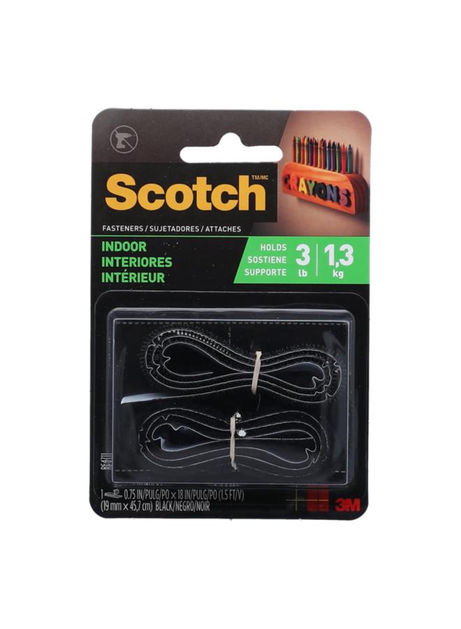 Scotch  General Purpose Indoor Hook and Loop Fastener Black 3/4 x 18inch 7100103301 