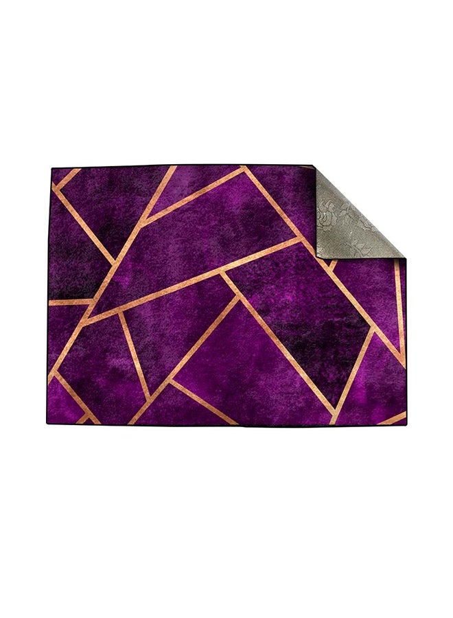 RIZARIES Purple Geometric Centerpiece Rug, Fabric, Rectangle - Image 2
