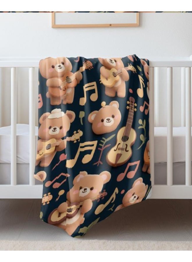 عام بطانية رقيقة من الفانيلا الكرتونية للأطفال والرضع (دافئة ومريحة، ومناسبة للنوم والألعاب) 70 سم * 100 سم - Image 3