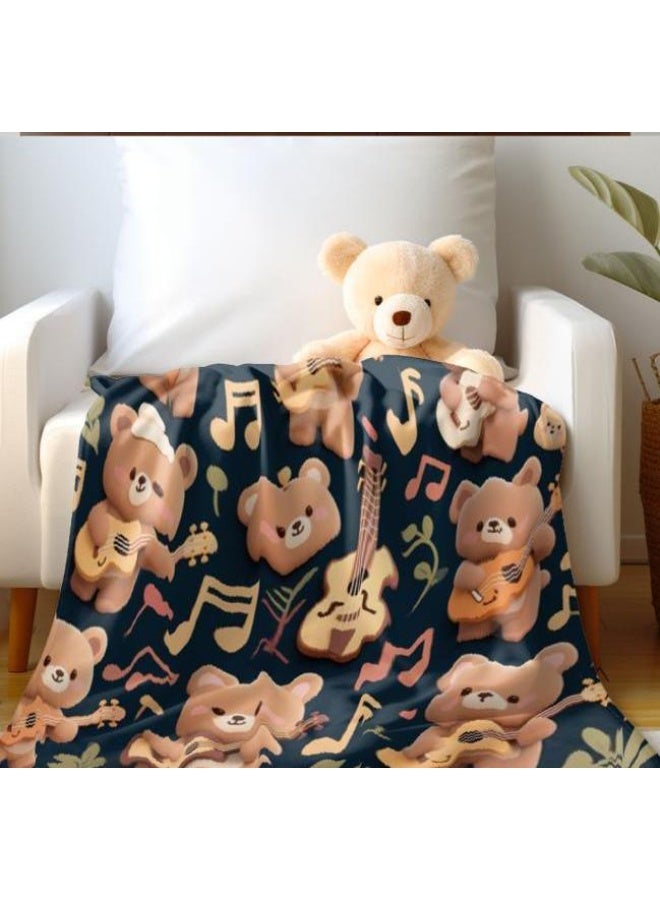 عام بطانية رقيقة من الفانيلا الكرتونية للأطفال والرضع (دافئة ومريحة، ومناسبة للنوم والألعاب) 70 سم * 100 سم - Image 4