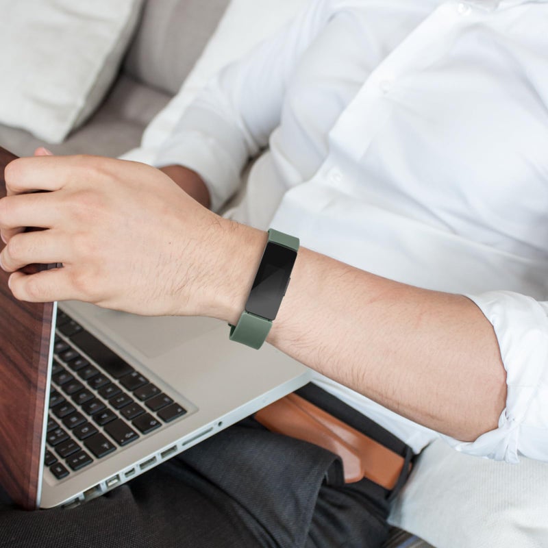 Tobfit Soft TPU Bands Compatible with Fitbit Inspire HR/Fitbit Inspire/Fitbit Ace 2 Bands, Sports Accessories Waterproof Wristbands Women Men, Sage Green, Large - Image 5