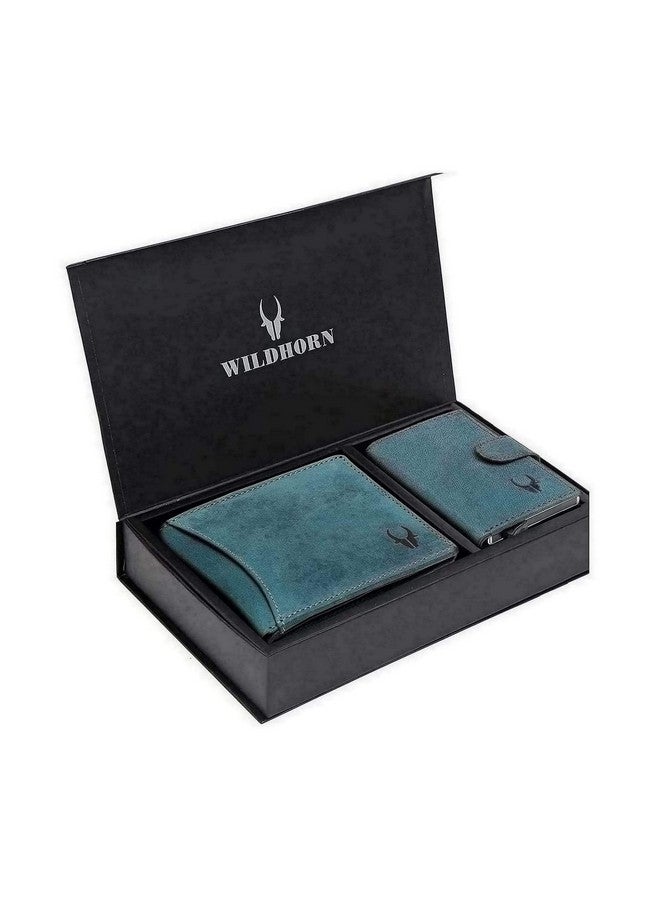 Wildhorn محفظة جلدية زرقاء للرجال من وايلد هورن وحامل بطاقات (RAKHIGIFT1173) - Image 1