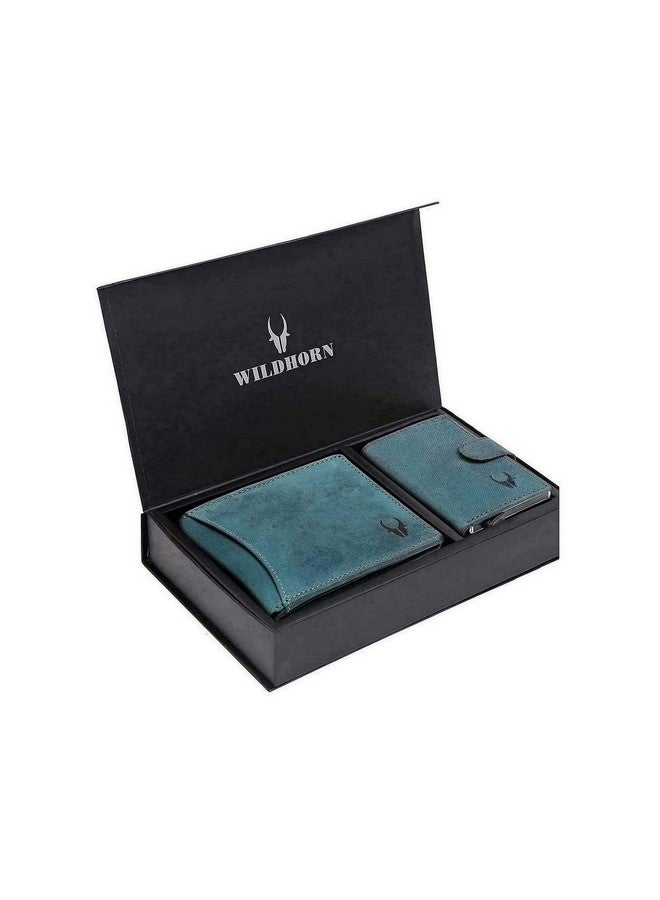 Wildhorn محفظة جلدية زرقاء للرجال من وايلد هورن وحامل بطاقات (RAKHIGIFT1173) - Image 2