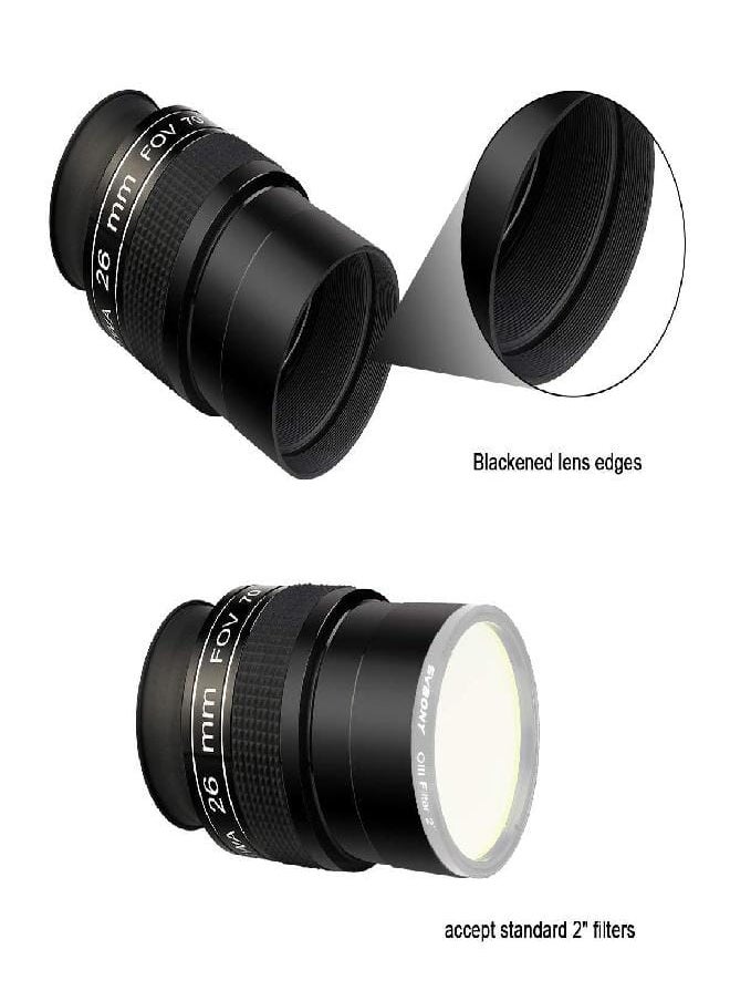 SVBONY SV154 Telescope Eyepiece 2 inch Super Wide Angle Eyepiece 70 Degree 26mm Telescope Accessory SWA Eyepiece for Astronomy Telescope (2 in)  - Image 3