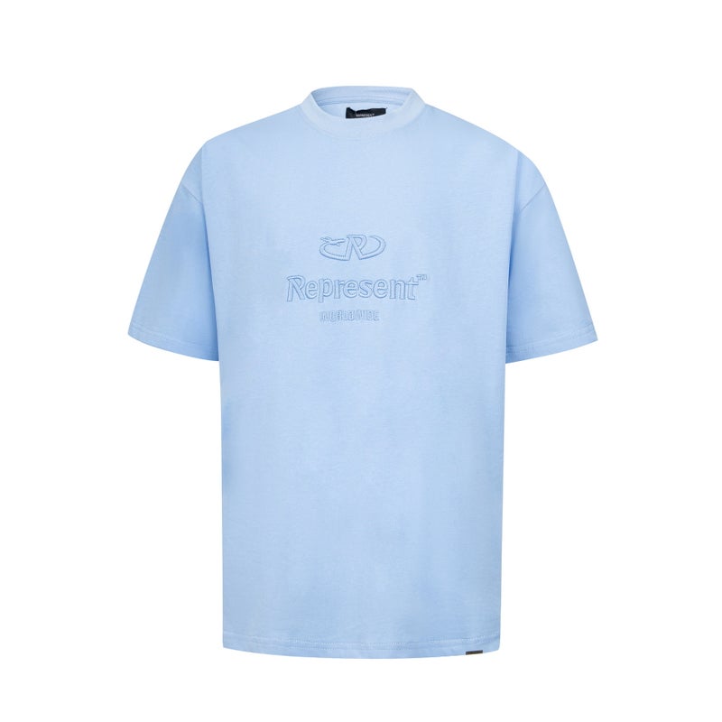 Represent Embroidered Letter Logo Washed Old Loose Dopamine Color Matching Simple Casual Men'S And Women'S T-Shirts - Image 2