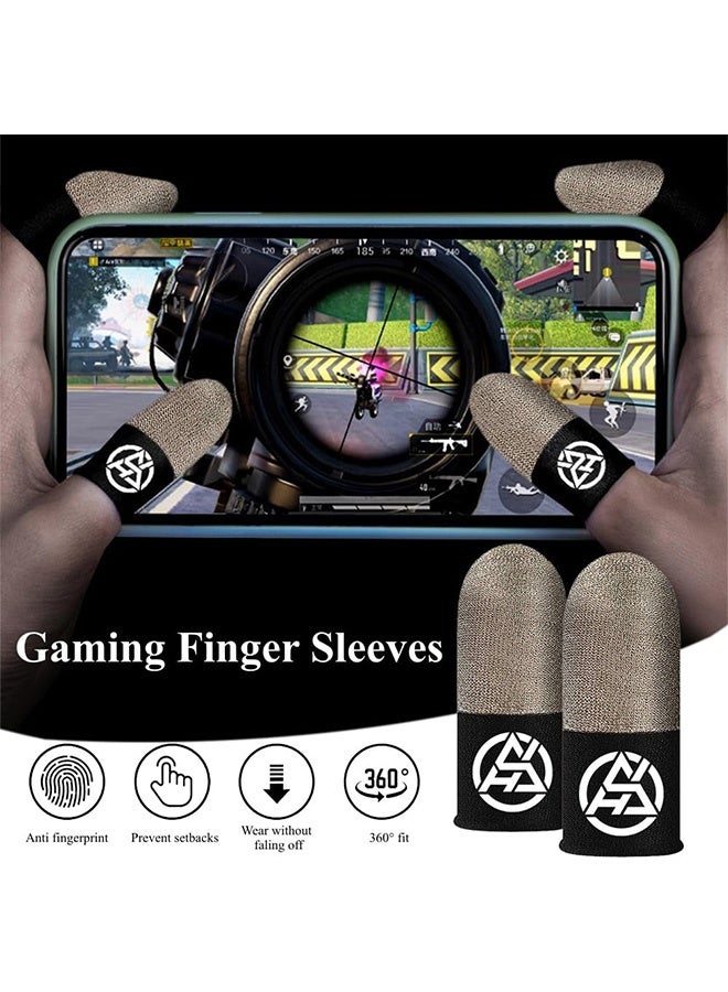 4PCS Gaming Gloves Silver Cloth Mobile Game Finger Cots Extremely Thin Material Zero-touch Breathable With Storage Box - Image 2