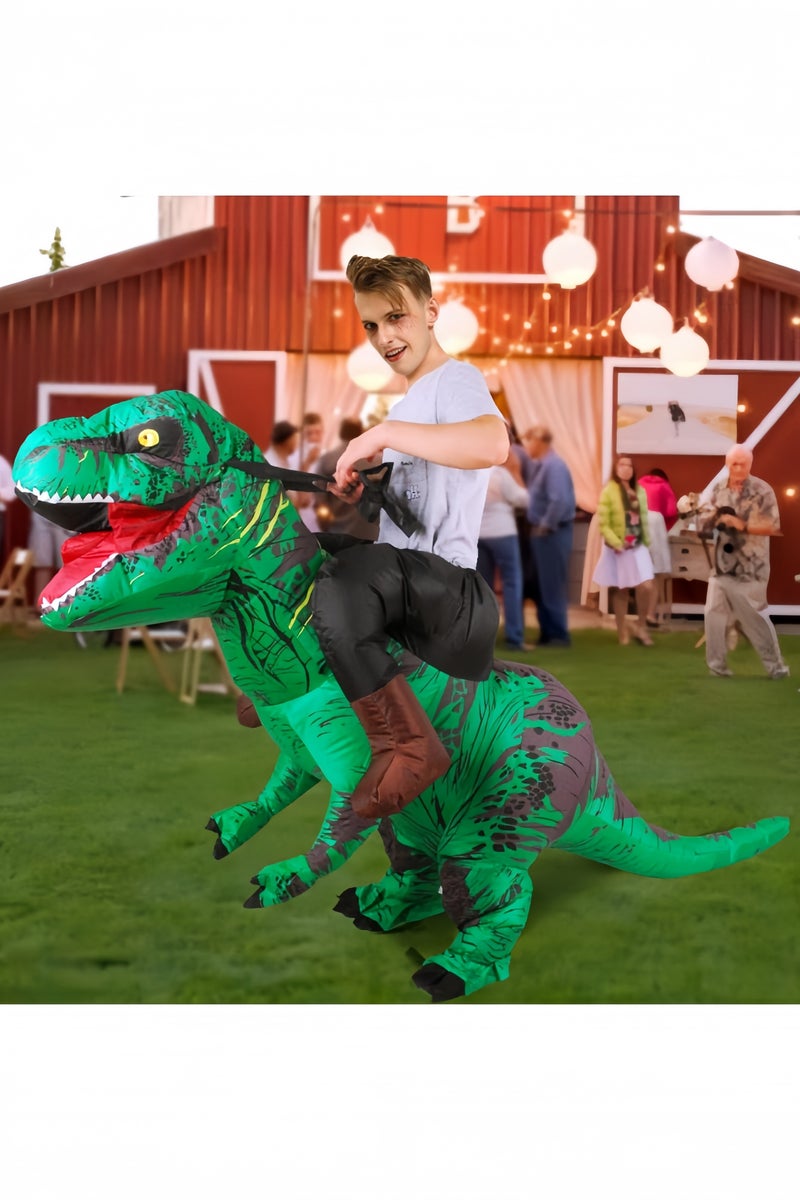 GGEROU Inflatable Dinosaur Costume Adult Riding Dinosaur Suit Blow up Trex Full Body Dino Costume Halloween Cosplay Party - Image 4