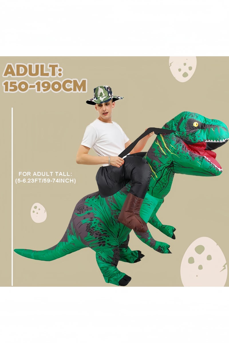 GGEROU Inflatable Dinosaur Costume Adult Riding Dinosaur Suit Blow up Trex Full Body Dino Costume Halloween Cosplay Party - Image 3