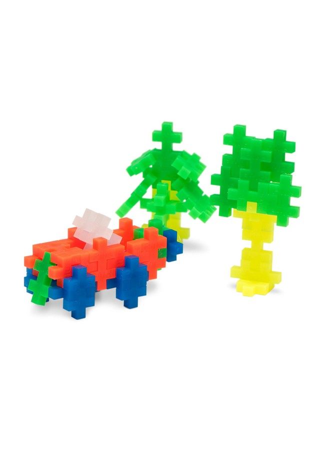 70 Piece Neon Color Mix Construction Building Stem/Steam Toy, Kids Mini Puzzle Blocks  - Image 4