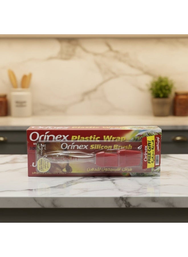Orinex Transparent Food Plastic Wrap Cling Film 93m x 30cm 2+1 Piece Pack - Image 4