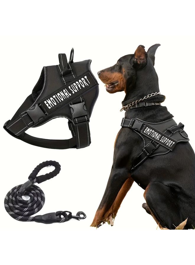 Blue Night Reflective Two Piece Pet Chest Strap With Rope - Image 2