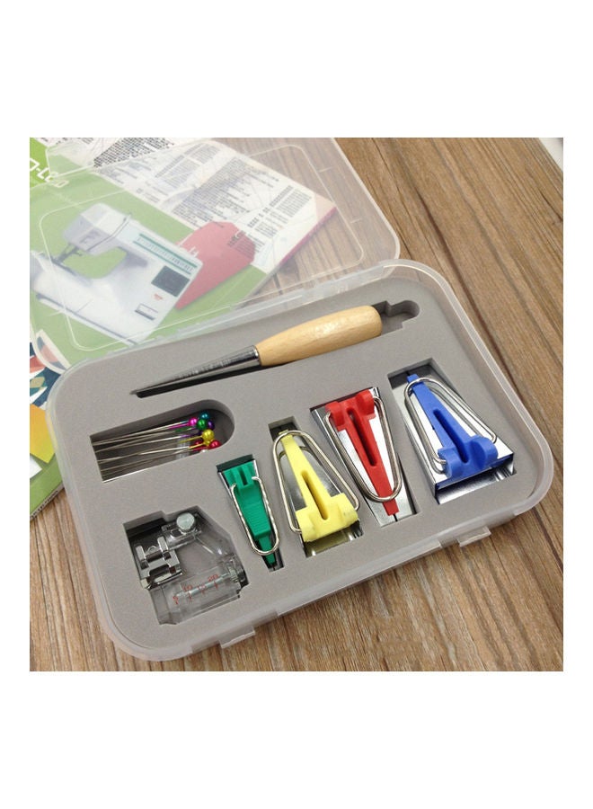 NIBEMINENT Fabric Bias Tape Maker Kit for Sewing Quilting Multicolour 20 x 10 20cm - Image 1