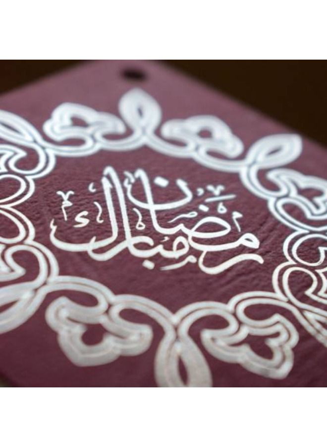 ThePartyPopper Diamond Shaped Ramadan Mubarak Foiled Gift tags pack of 10 – Maroon - Image 2