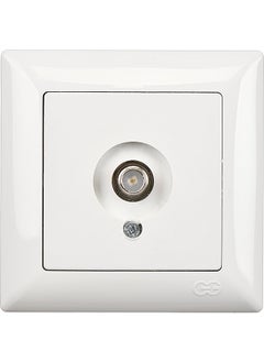 Günsan Elektrik Visage White Single F Satellite Socket Eco + Frame  - Image 1