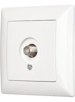 Günsan Elektrik Visage White Single F Satellite Socket Eco + Frame  - Image 2