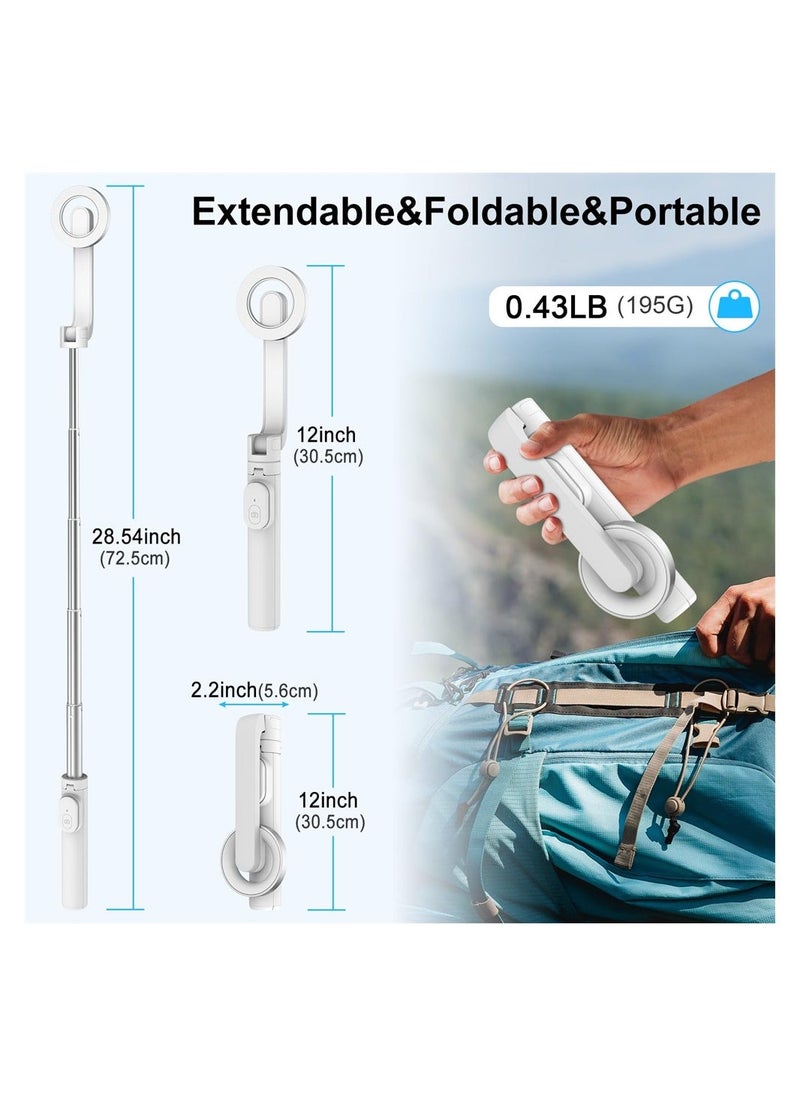 Generic Magnetic Selfie Stick, 29 inch Extendable Cell Phone Tripod Stand with Remote, Flexible Travel Tripod, Portable Phone Holder for Video Recording, Selfies, for iPhone 14/13/12 & All Smartphones  - Image 4