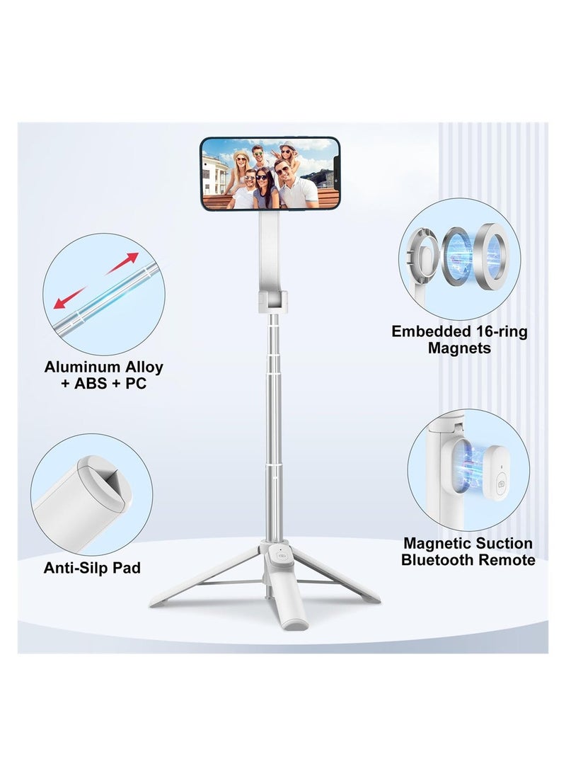 Generic Magnetic Selfie Stick, 29 inch Extendable Cell Phone Tripod Stand with Remote, Flexible Travel Tripod, Portable Phone Holder for Video Recording, Selfies, for iPhone 14/13/12 & All Smartphones  - Image 5