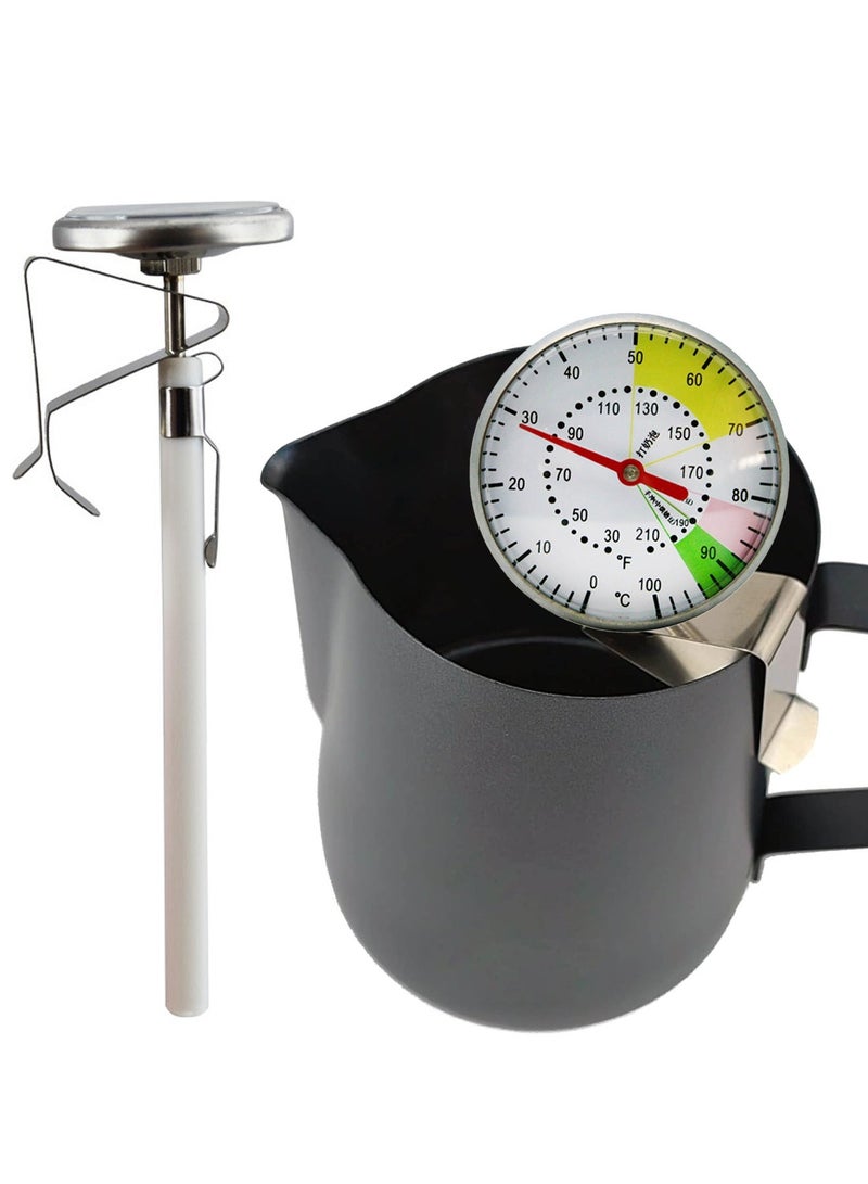 Forest Home Thermometer Kitchen Suitable for Milk Coffee and Water Silver analog colored 13.5cm - Image 1