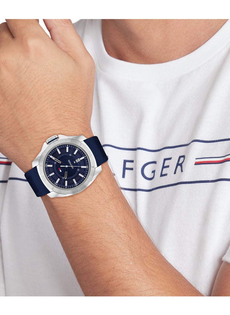 TOMMY HILFIGER - Round Analog Men's Blue Case Watch - 1792134 - Image 1