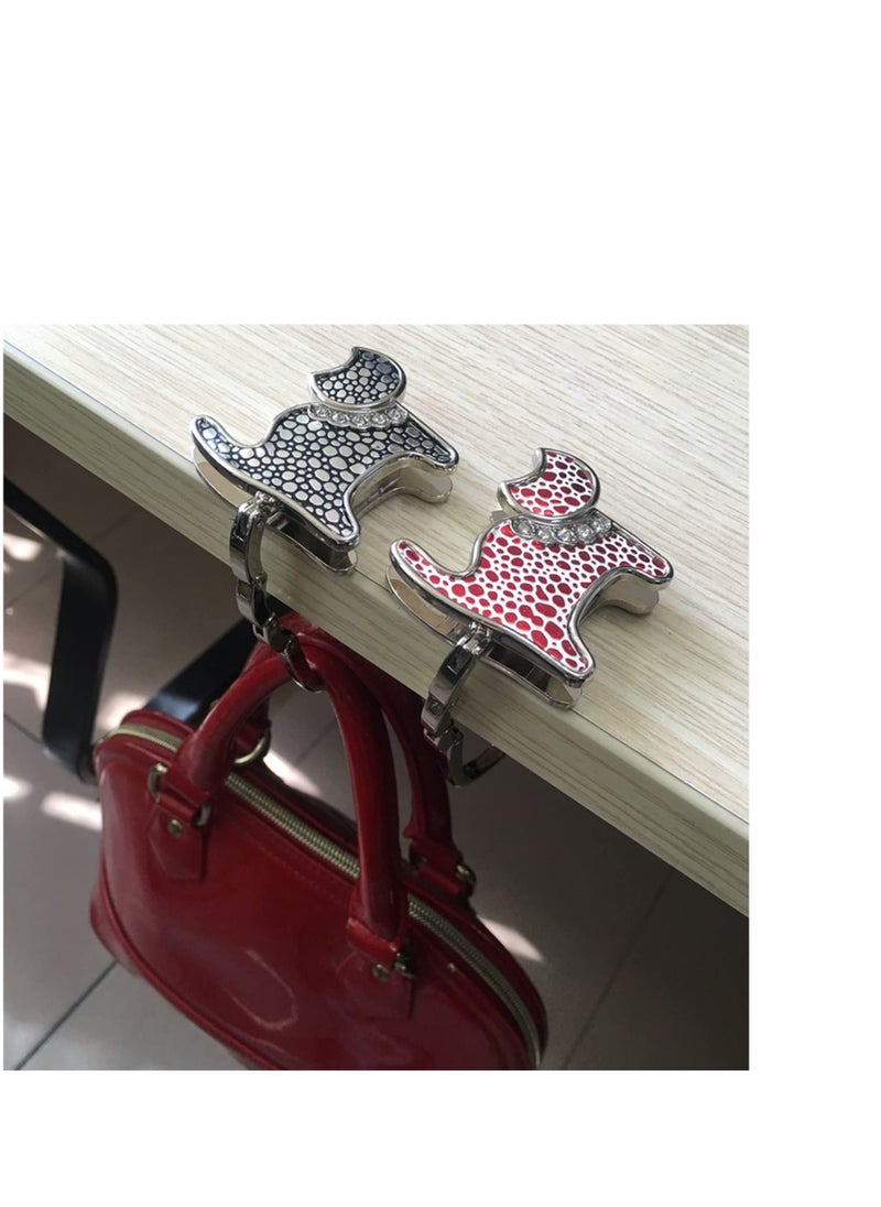 SYOSI 2Pcs Purse Hanger for Tables Desk Cat Shape Foldable Metal Hook Hooks Hanging Bags Handbag Hangers Holder Table Green  - Image 5