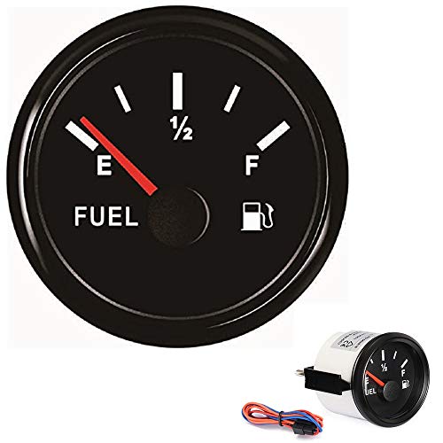 100TECH Marine Gas Fuel Gauge for Boat Fuel Level Gauge for Car Truck Vehicle Diesel Aftermarket Gauge for Truck Vehicle SUV Automotive Replacement Fuel Level Gauge with Backlight 240-33ohm Black - Image 4