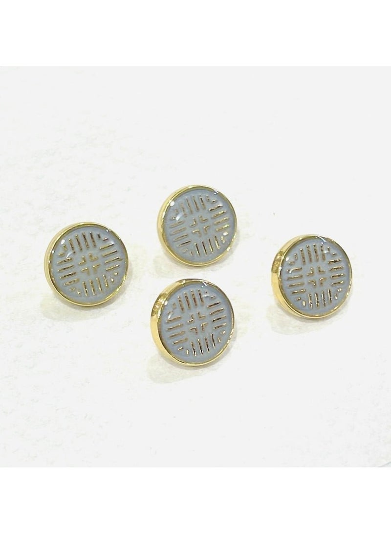 Abrar 8 Set Metal Snap Buttons For Men Saudi Thobe Size 12mm - Image 1