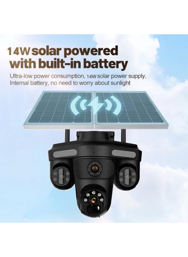 كروني كاميرا Crony Qq871bd-Wp-4mp-4g Okam App 4 Head تدعم كشف حركة الإنسان، نطاق الكشف 10 أمتار، تدعم بطاقة Micro SD أفقي 350 درجة، رأسي 90 درجة - Image 4