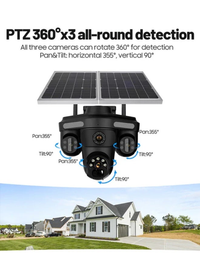 كروني كاميرا Crony Qq871bd-Wp-4mp-4g Okam App 4 Head تدعم كشف حركة الإنسان، نطاق الكشف 10 أمتار، تدعم بطاقة Micro SD أفقي 350 درجة، رأسي 90 درجة - Image 5