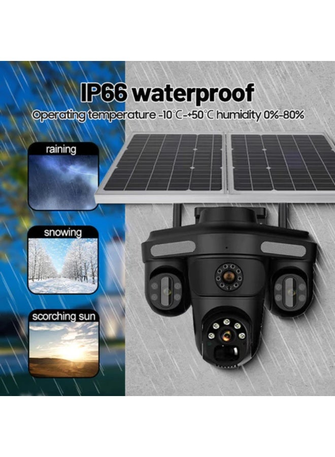 كروني كاميرا Crony Qq871bd-Wp-4mp-4g Okam App 4 Head تدعم كشف حركة الإنسان، نطاق الكشف 10 أمتار، تدعم بطاقة Micro SD أفقي 350 درجة، رأسي 90 درجة - Image 2