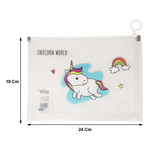 PARTEET Transparent Unicorn Pouch with 1 Pouch, 1 Sequin Pen, 1 Unicorn Pen, 1 Unicorn Pencil, 2 Stack, 1 Unicorn Eraser, 1 Pen Type Eraser, 1 Scale - Image 5