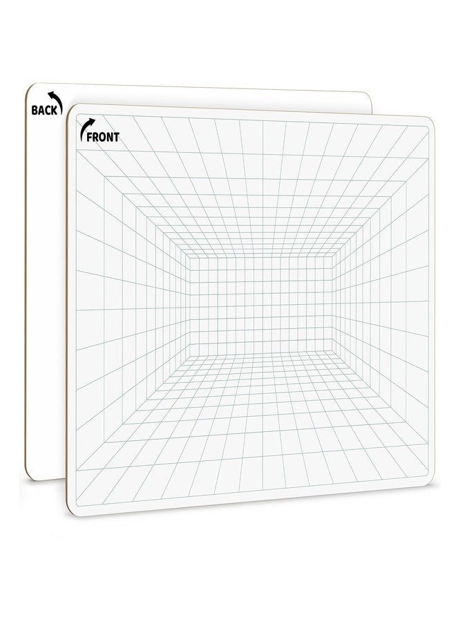 SCRIBBLEDO 1 Point Perspective Grid 11”x14” Large Graph Dry Erase Board Double-Sided White Board Drawing Grid Lines Graphing Charts Whiteboard for Home School Classroom Teachers and Students - Image 1