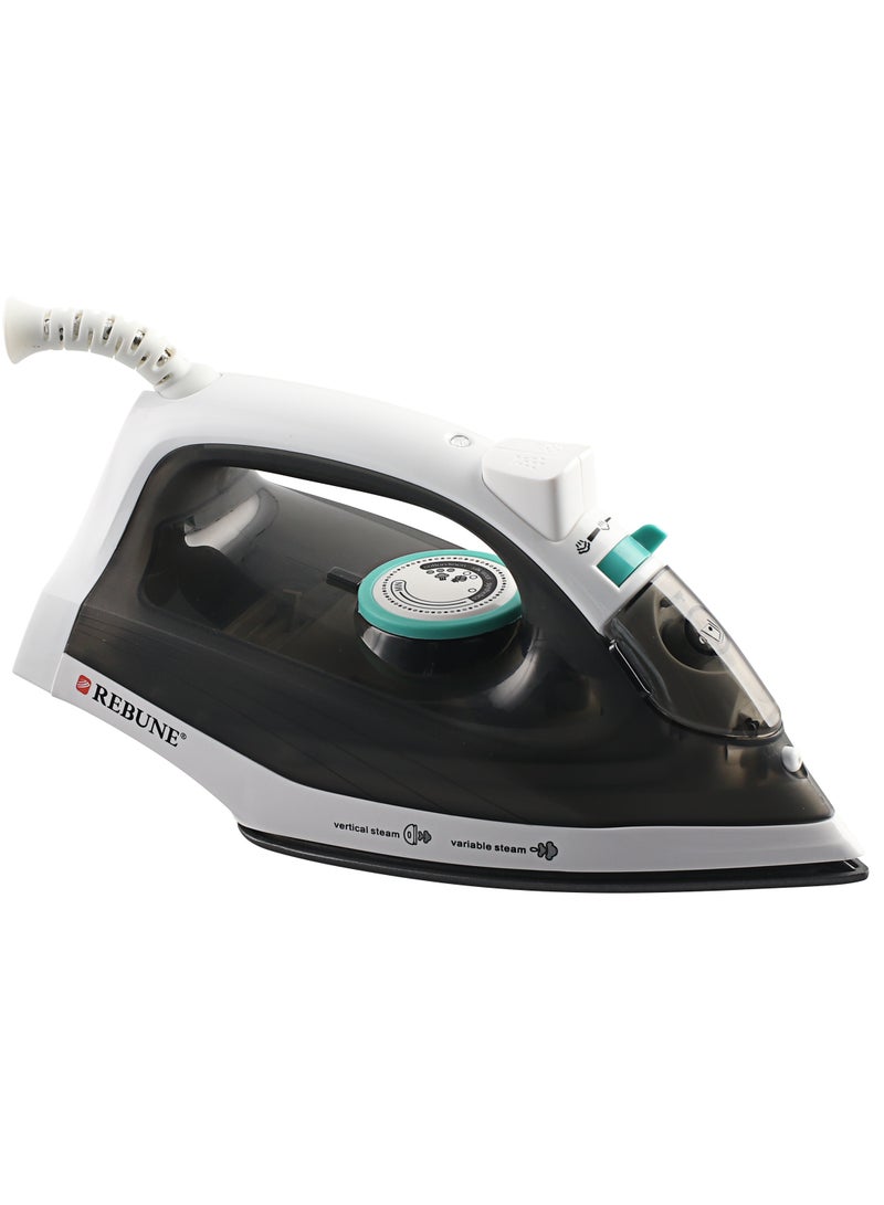 REBUNE Steam Iron, 1300W Power, 200ML Water Tank, Vertical Steam, 4 Temperature Levels, Model RE-3-069 200 ml 1300 W RE-3-069 BLACK - Image 1