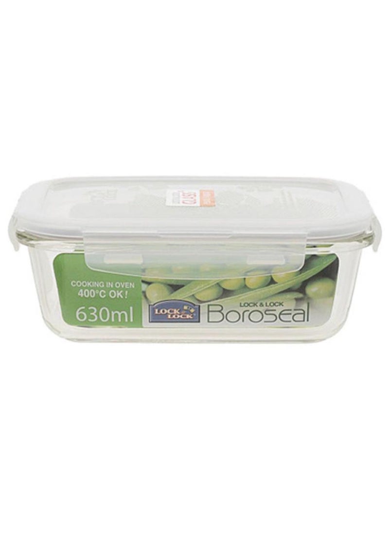 LOCK & LOCK Llg428 Boroseal Rectangle Glass Container 630 Ml 