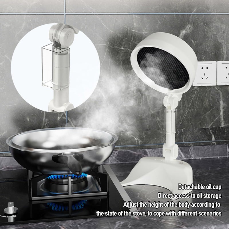 USB Portable Range Hood 3 Speeds Desktop Kitchen Exhaust Fan with Detachable Filter - Image 4
