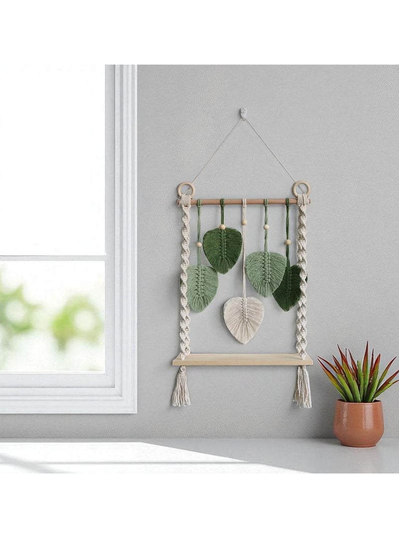 انتيكيانو رف حائط خشبي - Image 1