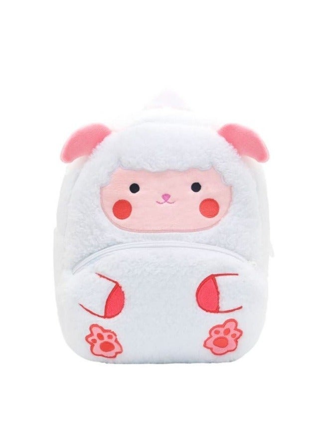 NIBEMINENT Cute Toddler Backpack,Cartoon Cute Animal Plush Backpack Toddler Mini School Bag for Kids Age 2-6 Years Old  - Image 1
