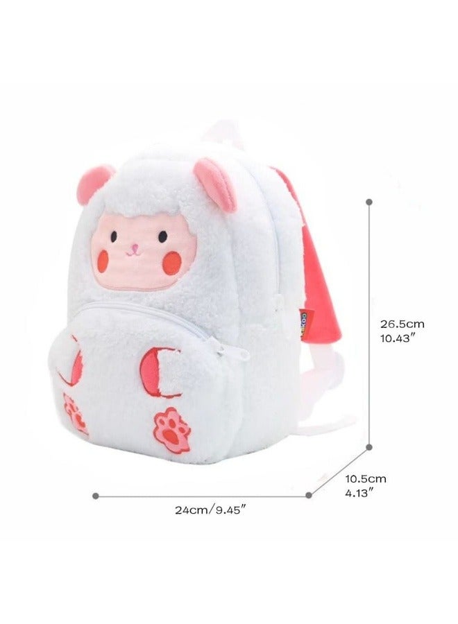 NIBEMINENT Cute Toddler Backpack,Cartoon Cute Animal Plush Backpack Toddler Mini School Bag for Kids Age 2-6 Years Old  - Image 5