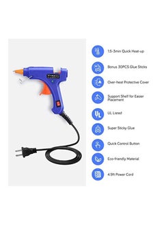 NIBEMINENT Glue Gun With Stick Set Blue/White 5.3x4.3x1.1inch  - Image 2
