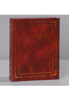 Angmei 2pcs 6 inch photo album 100 pockets album with gold cover insert retro (1red+1blue)  - Image 3