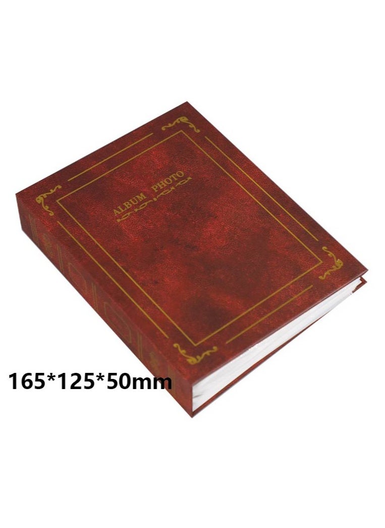Angmei 2pcs 6 inch photo album 100 pockets album with gold cover insert retro (1red+1blue)  - Image 4