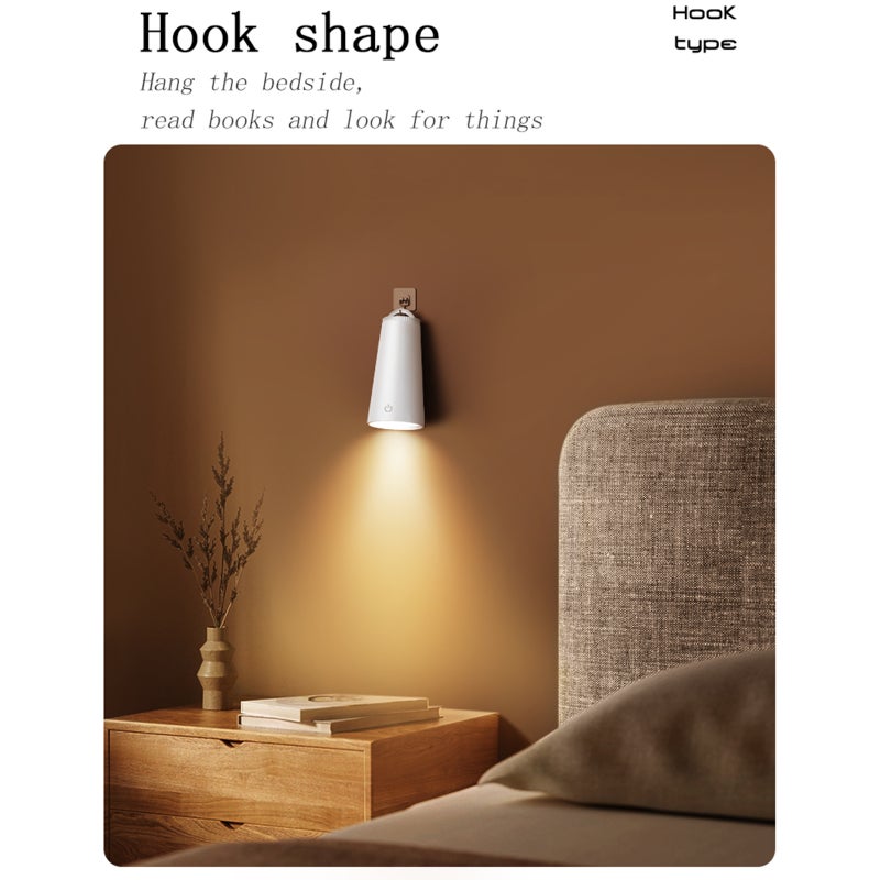 Magnetic Creative USB Rechargeable Desk Lamp Projection Sunset Lamp Eye Care Desk Lamp Magnetic Pick Up Can be Held as a Flashlight 3-speed Touch Control Dimming 2000mah Battery - Image 3