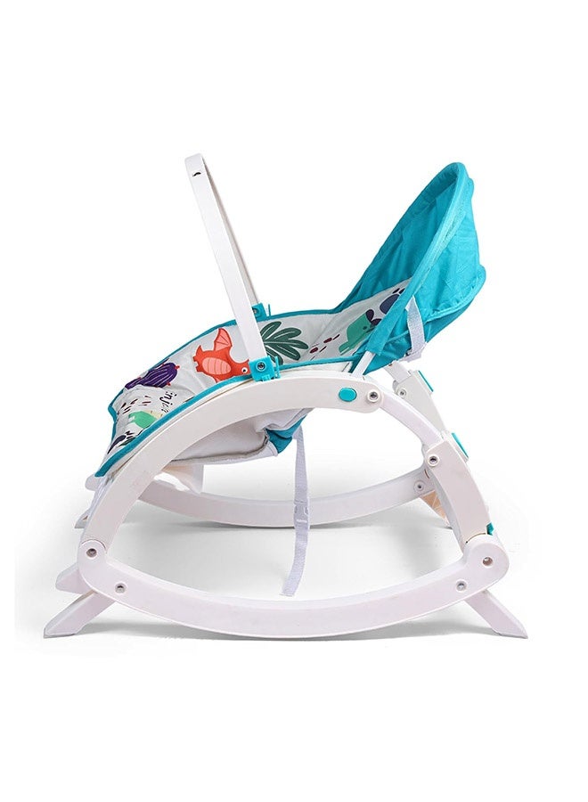 TEKNUM كرسي تغذية/ هزاز متعدد الوظائف من تيكنوم - ديناصور أزرق - Image 5