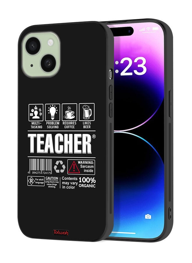 Tolwak Apple iPhone 15 Plus Protective Case Cover Teacher Sticker - Image 1