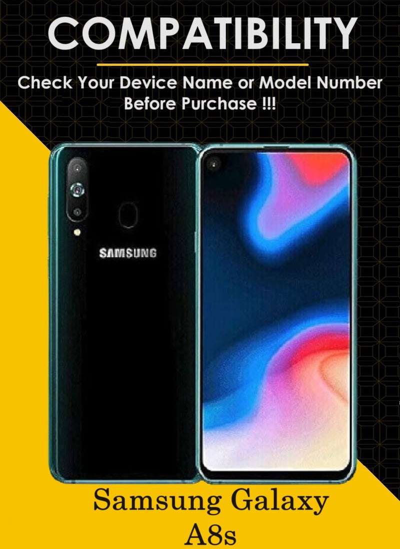 4 Pieces Tempered Glass Screen Protector 5D Designed For Samsung Galaxy A8s Full Glue Edge to Edge Full Screen Coverage And Bubble Free