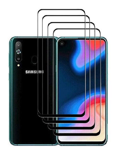 4 Pieces Tempered Glass Screen Protector 5D Designed For Samsung Galaxy A8s Full Glue Edge to Edge Full Screen Coverage And Bubble Free