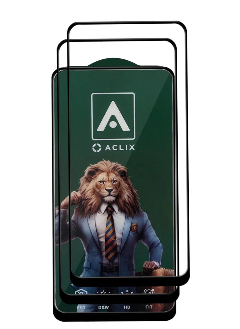 ACLIX 2 Pieces Antistatic ESD Dustproof Premium Quality High Definition Tempered Glass Screen Protector Designed For Oppo Reno8 T - Image 1