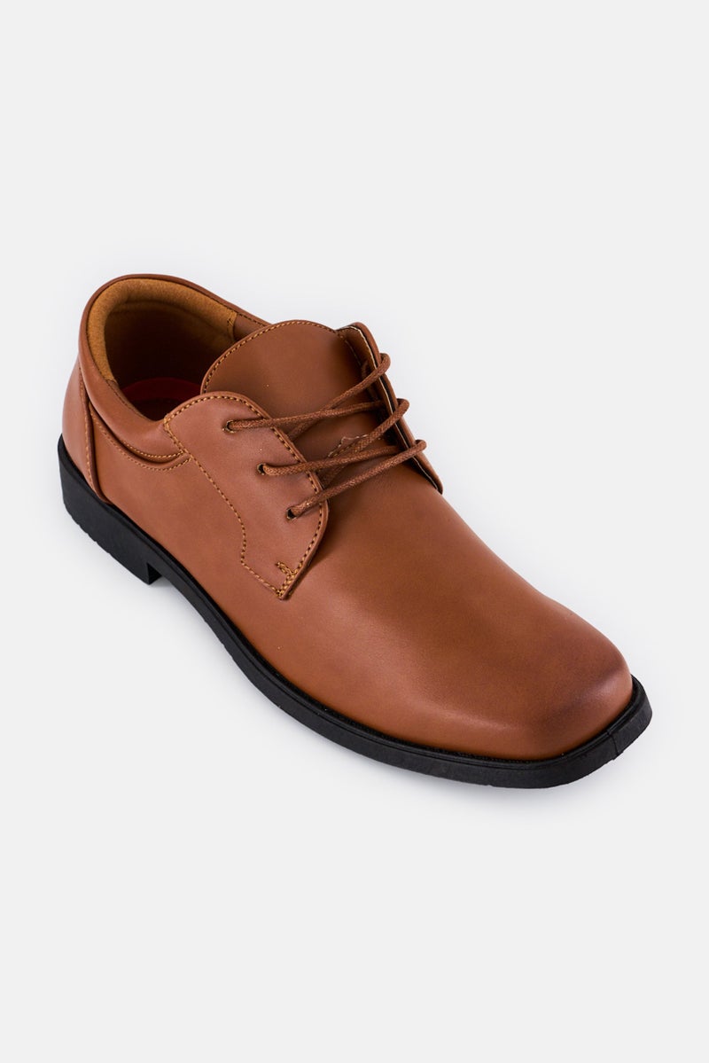 Josmo Kids Boy Lace Up Formal Shoes, Brown  - Image 1